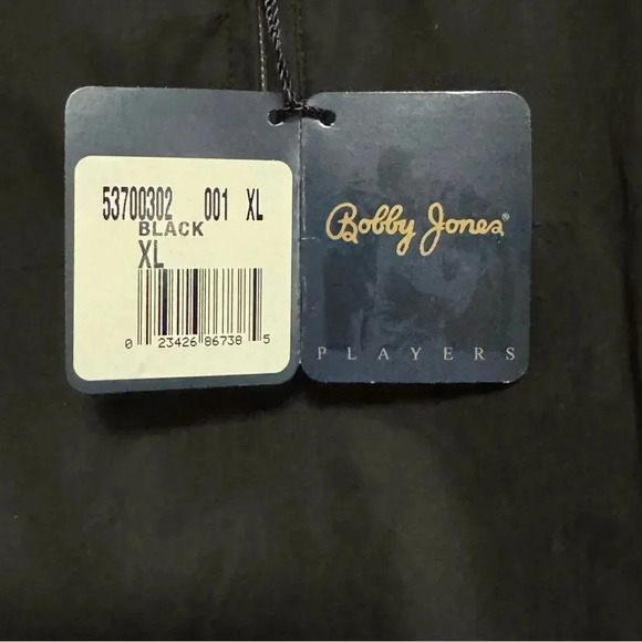 NWT BOBBY JONES Players Short Sleeve 1/4 Zip Black Fallen Oak Golf Jacket Sz XL - Picture 5 of 7